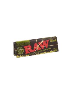 RAW - BLACK ORGANIC ROLLING PAPERS / 1 1/4